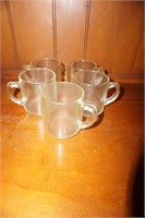 Set of Five Glass Coffee Cups
