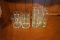 Set of Ten Glass  Drinking Glasses