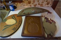 Collection of Wooden Kitchen Decor Items