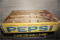 Yellow Wooden Pepsi Bottle Tray