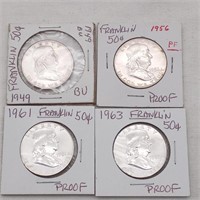4 Franklin Half $ (3 Proofs)