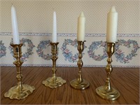 Brass candlesticks (4)