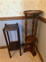 Kling Colonial pedestal stand & wooden plant stand