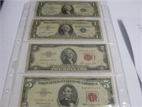 $2 Dollar  and $5 Dollar Silver Certificates