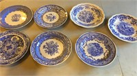 Spode Blue Room Collection Plates (7) made in
