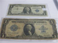 1923 Large $1  and 1957 $1 bill