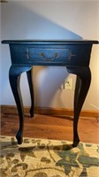 Black wooden end table