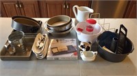 Bakeware pans, new marble cheese slicer, corn