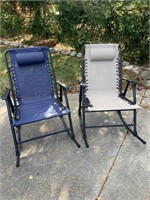 Pair of outdoor rocking chairs