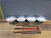 Chopsticks & Soup Bowls