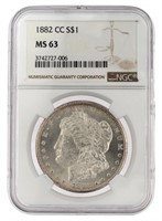 1882 MS63 Carson City Morgan Silver Dollar