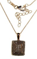 Rose Gold 1.00 ct Chocolate Diamond Necklace