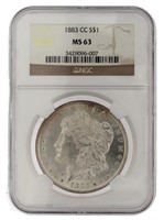 1883 MS63 Carson CIty Morgan Silver Dollar