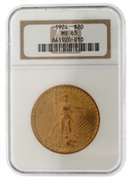 1924 St. Gaudens MS65 GEM $20.00 Gold Double Eagle