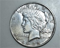 1922 P Peace Silver Dollar XF