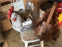 Chicken Planter, Hanging Basket, and