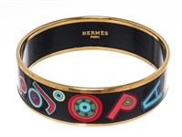 Hermes Multicolor Paris 24 Faubourg Enamel Bangle