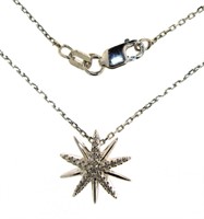 Elegant Diamond Starburst Necklace