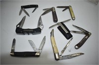 8 Vintage Pocket Knives Plus 12 Damaged Knives