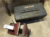Metal Toolbox and Vice