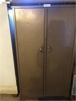 2-Door Metal Cabinet and Contents
