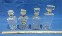 4 Glass Whiskey Decanters