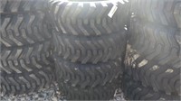 Set of 4 Unused 10-16.5 SKS 332 skid steer tires