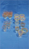 Vintage Glass Ringware Glasses