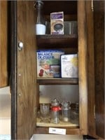 3 Shelves- Juicer, Peppermill, Measures, etc.