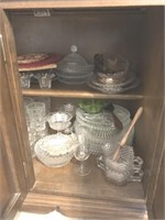 2 Shelves Large Selection of Clear Glass