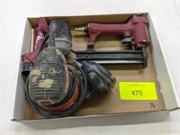 (1) Central Pneumatic Brad Nailer, (1) Palm Air Na