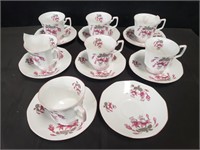 Group of Queen's tea cups & saucers box lot