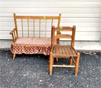 Child Settee & Chair; LOCAL PICKUP ONLY