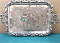 Plate on Copper Footed Tray; 30"x19"; LOCAL PICKUP