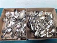 Lot of Plated Flatware & Serving Pieces