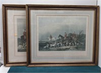Fox Hunt Hand Colored Prints "The Old Berkshire