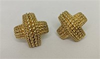 14k Gold Cross Earrings
