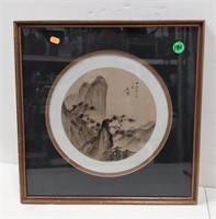 Japanese Framed Art; 17"x17"