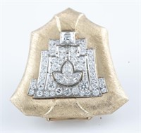 14k Diamond brooch.