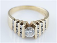 14k Diamond ring.