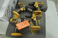 4- Dewalt 18V Cordless Drills