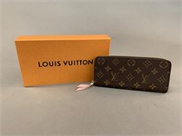 Louis Vuitton brown Clemence Monogram Wallet.