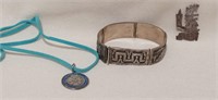 Aztec/Myan Themed Necklace, Brooch and Bracelet