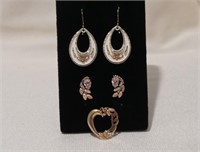 C.Co. Black Hills Gold Earrings and Pendant