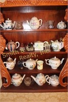 SMALL TEAPOTS, SHOT GLASSES (shelf NOT included)