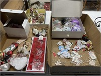 3 Boxes And Bag Of Christmas Decor, Packing Boxes