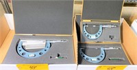 (3) MITUTOYO BLADE MICROMETERS w/ CASES