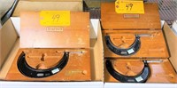 (3) STARRETT MICROMETERS w/ CASES