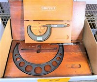 (2) STARRETT MICROMETERS w/ CASES