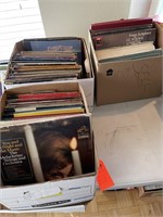3 boxes 78 & 33 record albums